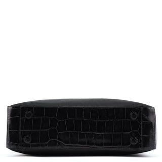 Prada 1998 Black Tessuto Cocco Metallo Shoulder Bag