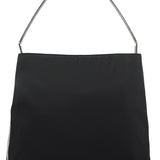 Prada 1998 Black Tessuto Cocco Metallo Shoulder Bag