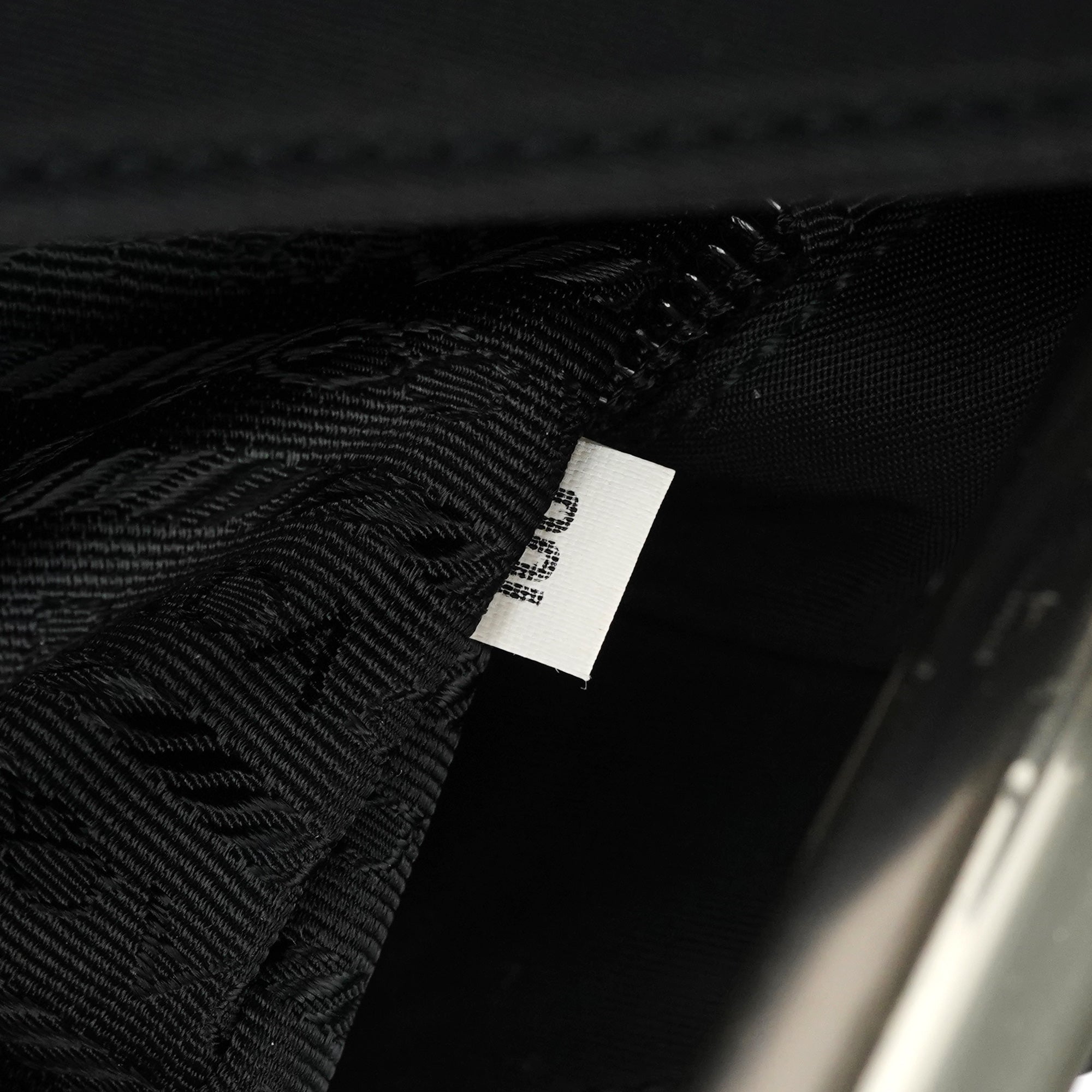 Prada 1998 Black Tessuto Metal Shoulder Bag