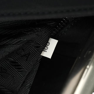 Prada 1998 Black Tessuto Metal Shoulder Bag