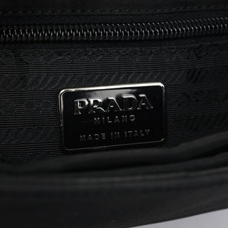 Prada 1998 Black Tessuto Metal Shoulder Bag