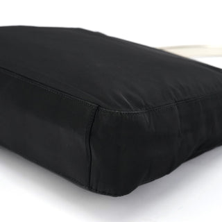 Prada 1998 Black Tessuto Metal Shoulder Bag