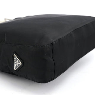 Prada 1998 Black Tessuto Metal Shoulder Bag