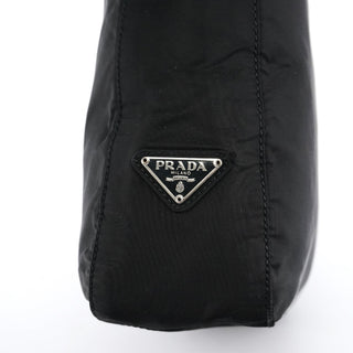 Prada 1998 Black Tessuto Metal Shoulder Bag