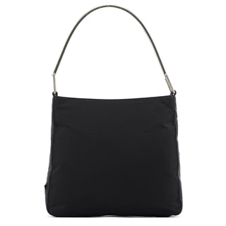Prada 1998 Black Tessuto Metal Shoulder Bag