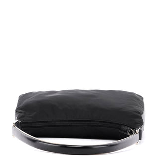 Prada 1998 Black Tessuto Metal Shoulder Bag