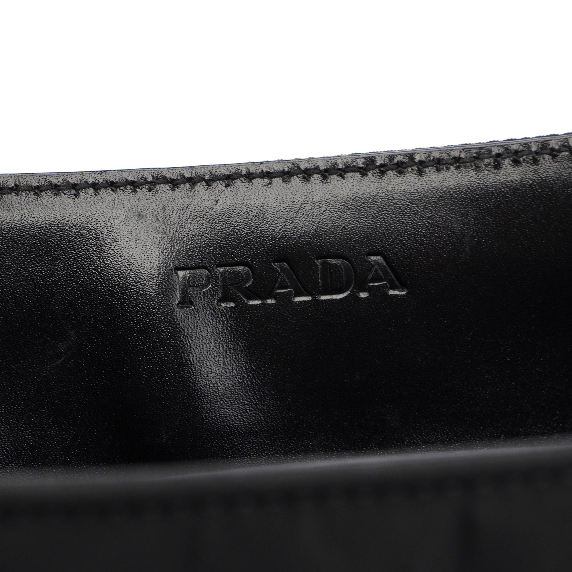 Prada 1998 Black Tessuto Metal Shoulder Bag