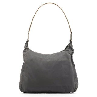 Prada 1998 Black Tessuto Metallo Nylon Shoulder Bag