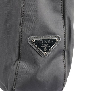 Prada 1998 Black Tessuto Metallo Nylon Shoulder Bag
