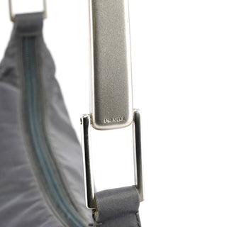 Prada 1998 Black Tessuto Metallo Nylon Shoulder Bag