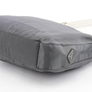 Prada 1998 Black Tessuto Metallo Nylon Shoulder Bag