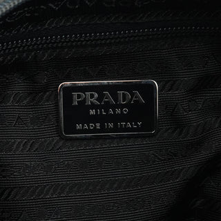 Prada 1998 Black Tessuto Metallo Nylon Shoulder Bag