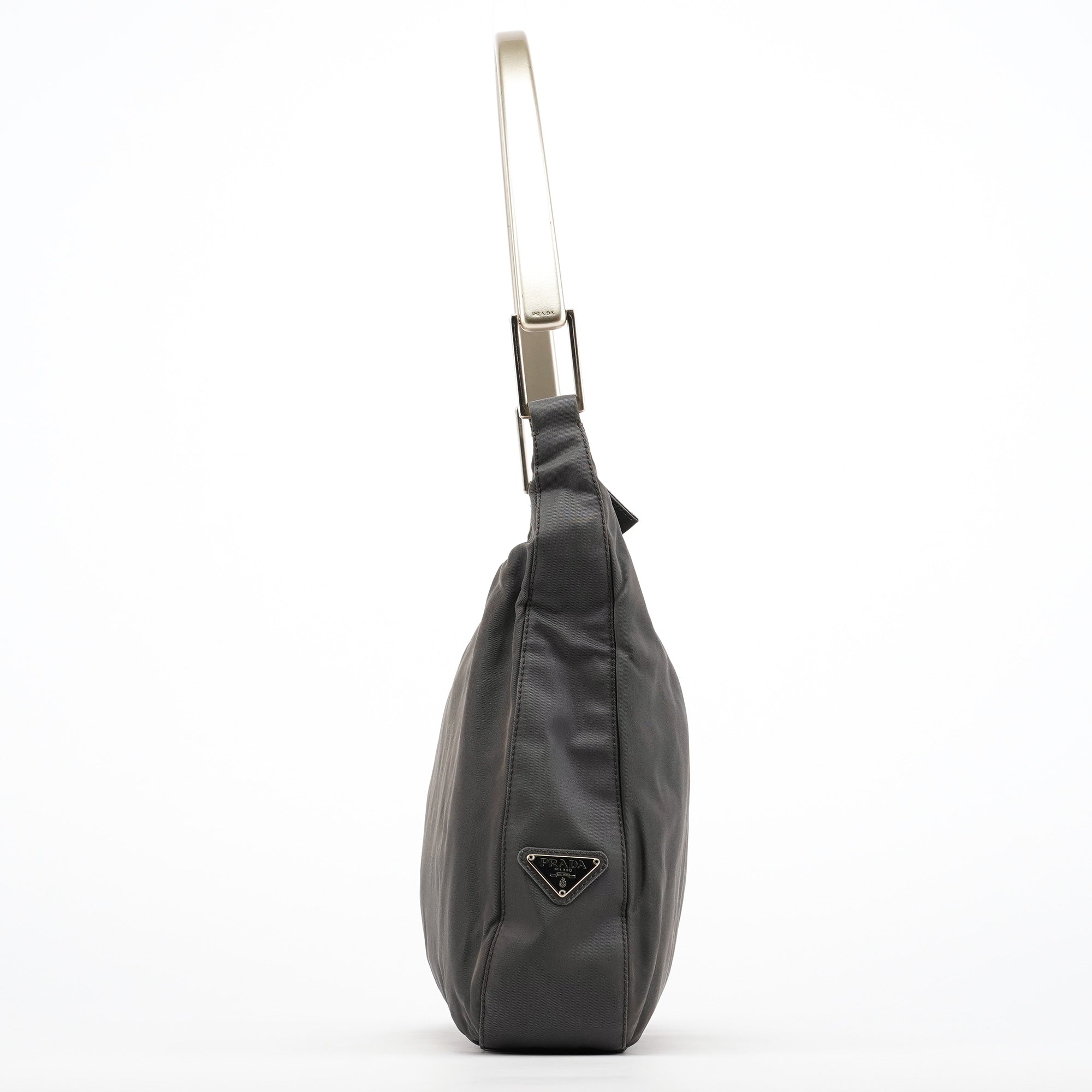 Prada 1998 Black Tessuto Metallo Nylon Shoulder Bag – Rediscover