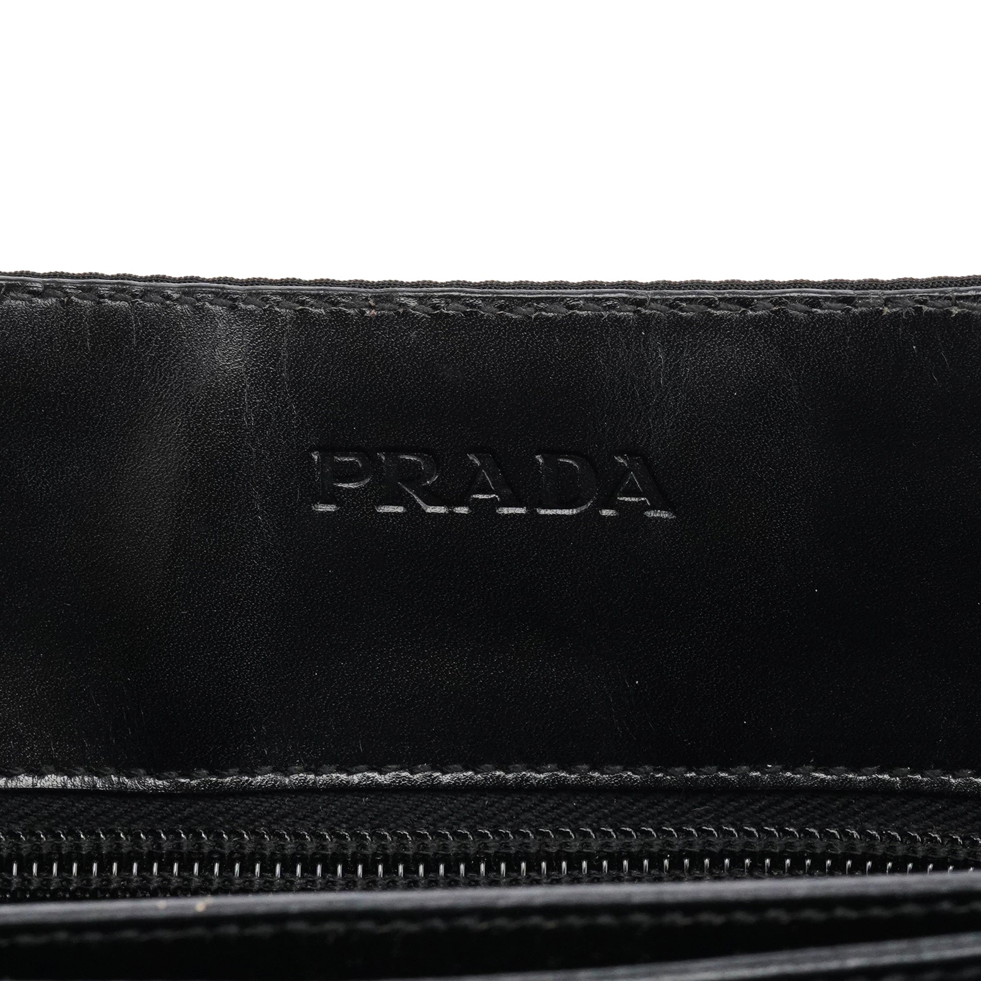 Prada 1998 Black Tessuto Metallo Shoulder Bag
