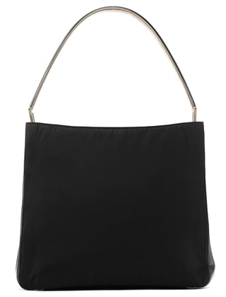 Prada 1998 Black Tessuto Metallo Shoulder Bag