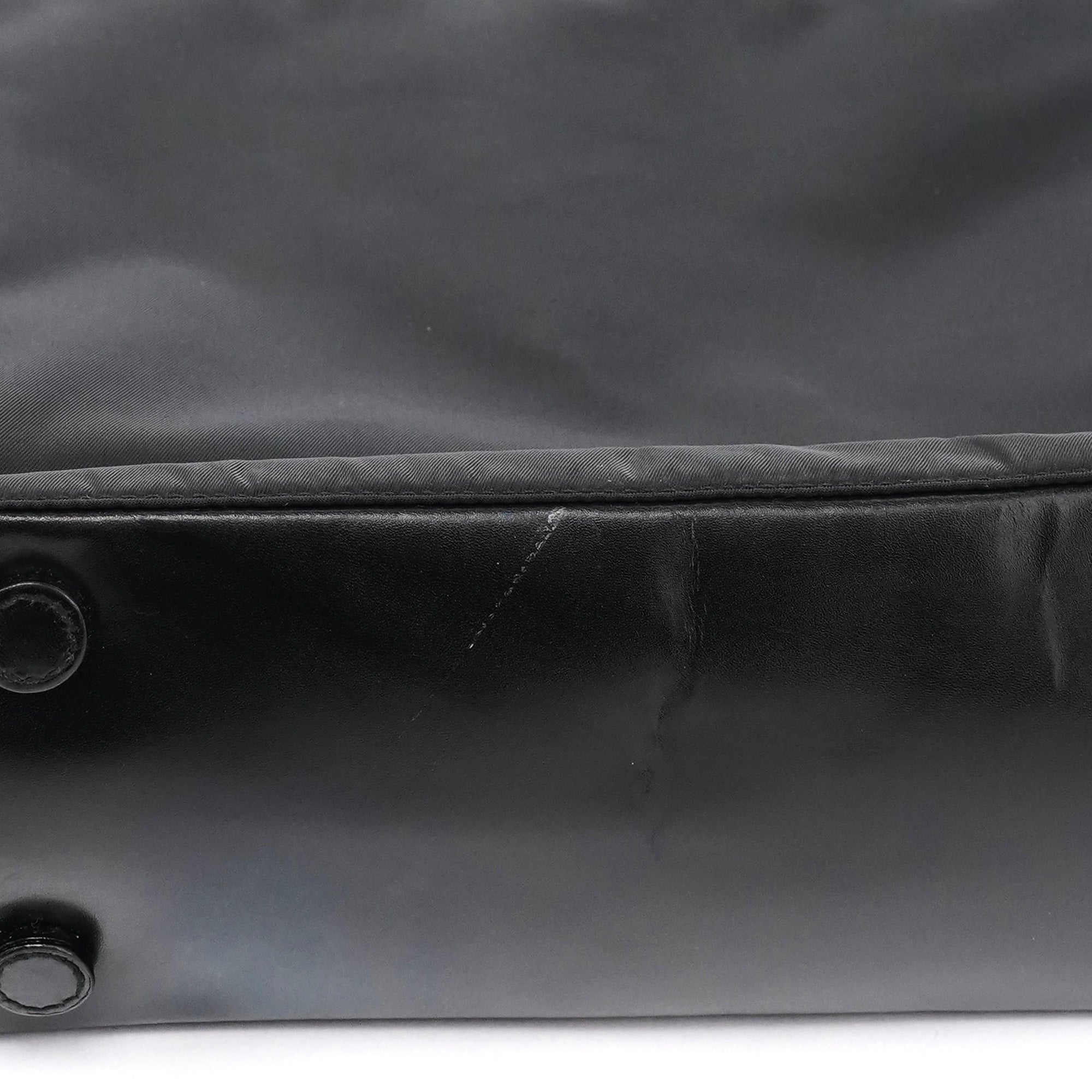 Prada 1998 Black Tessuto Metallo Shoulder Bag