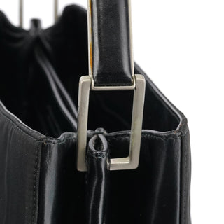 Prada 1998 Black Tessuto Metallo Shoulder Bag
