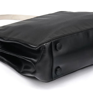 Prada 1998 Black Tessuto Metallo Shoulder Bag