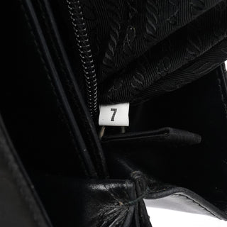 Prada 1998 Black Tessuto Metallo Shoulder Bag