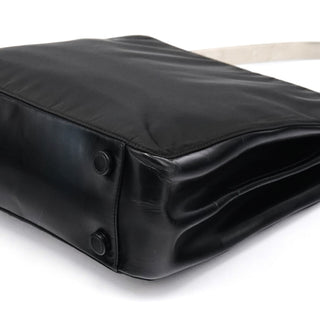 Prada 1998 Black Tessuto Metallo Shoulder Bag