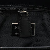 Prada 1998 Black Tessuto Metallo Shoulder Bag