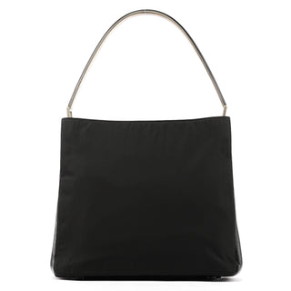 Prada 1998 Black Tessuto Metallo Shoulder Bag