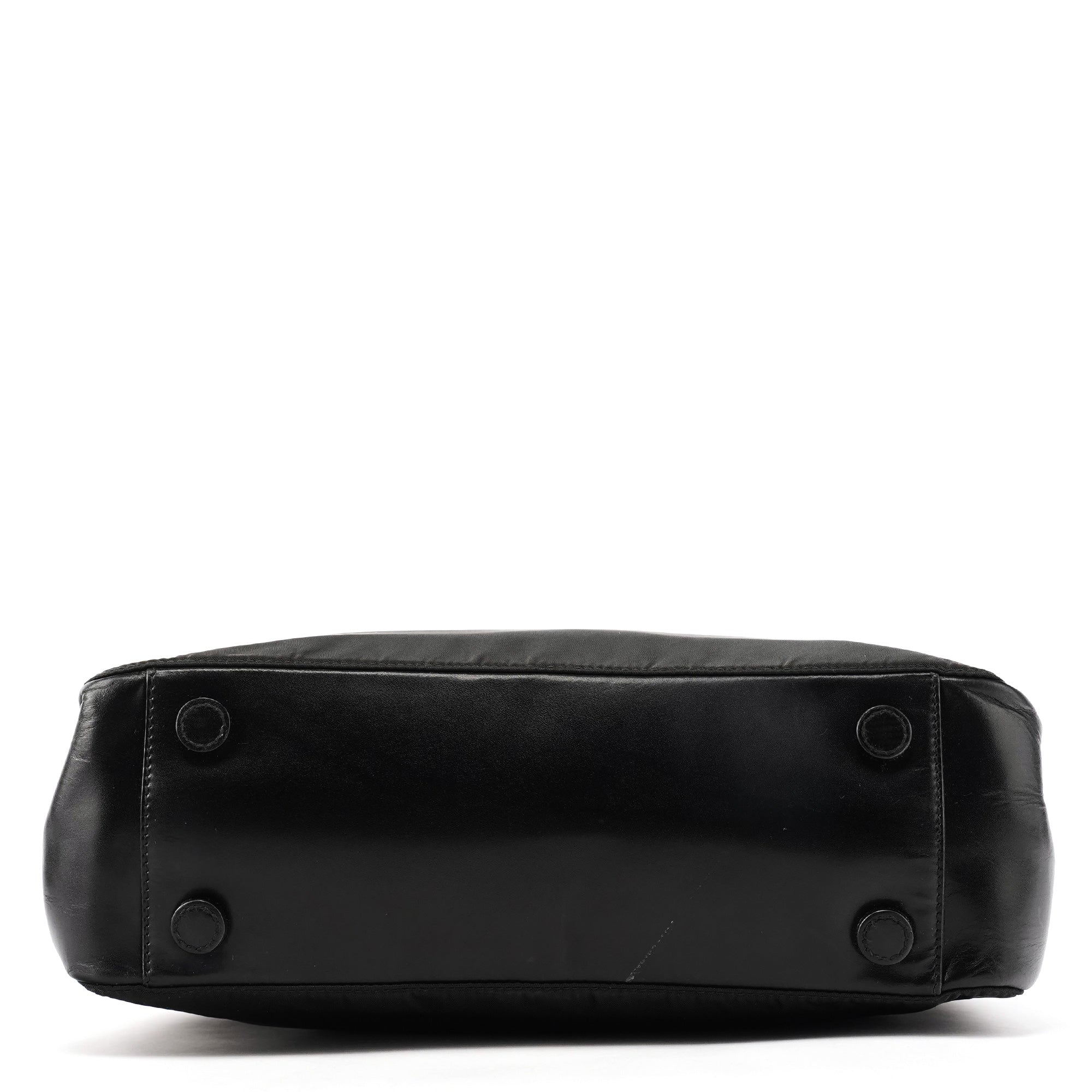 Prada 1998 Black Tessuto Metallo Shoulder Bag