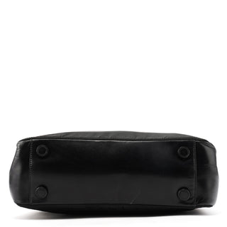 Prada 1998 Black Tessuto Metallo Shoulder Bag