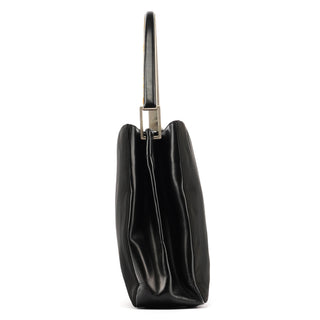 Prada 1998 Black Tessuto Metallo Shoulder Bag