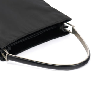 Prada 1998 Black Tessuto Metallo Shoulder Bag
