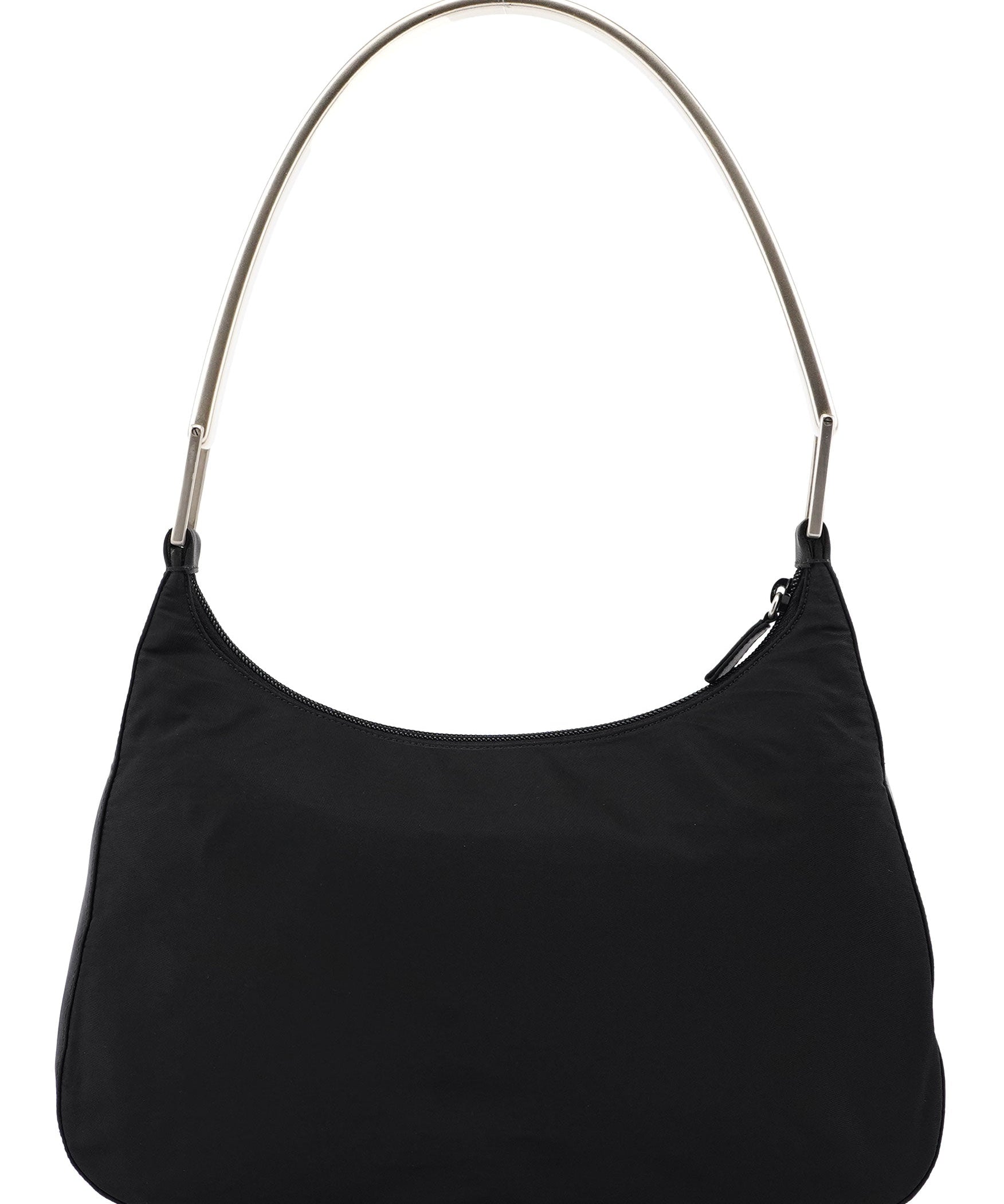 Prada 1998 Black Tessuto Metallo Shoulder Bag