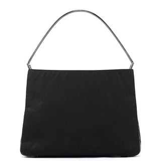 Prada 1998 Black Tessuto Metallo Shoulder Bag