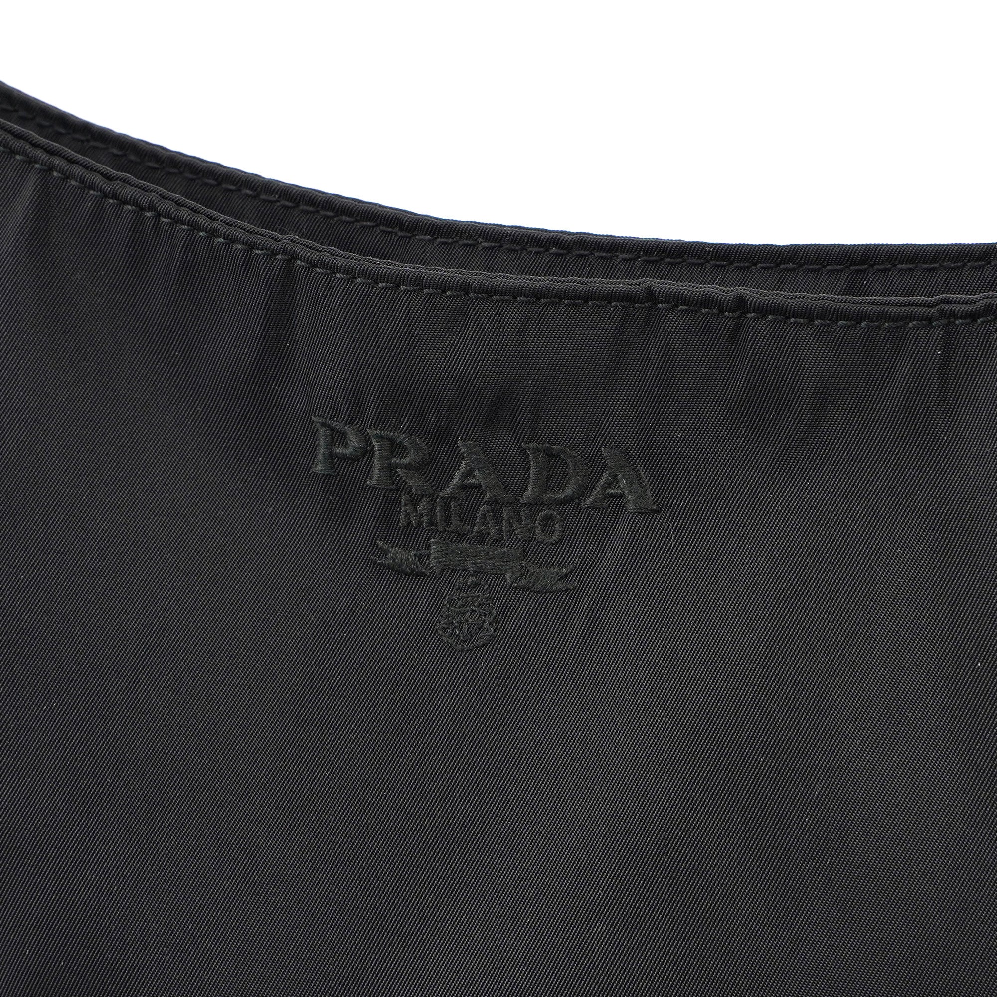 Prada 1998 Black Tessuto Plastic Chain Bag