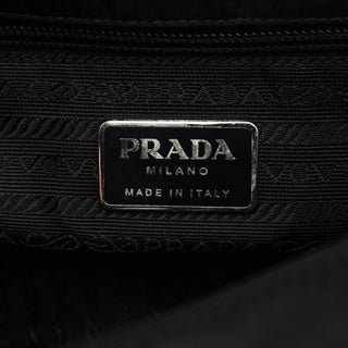 Prada 1998 Black Tessuto Plastic Chain Shoulder Bag
