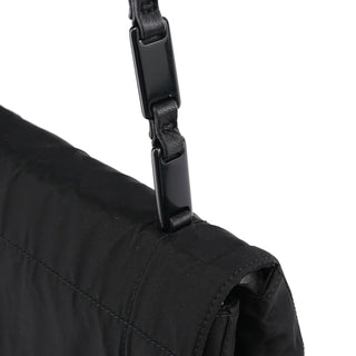 Prada 1998 Black Tessuto Plastic Chain Shoulder Bag