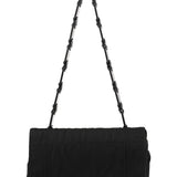 Prada 1998 Sac porté épaule Tessuto en nylon noir à chaîne en plastique
