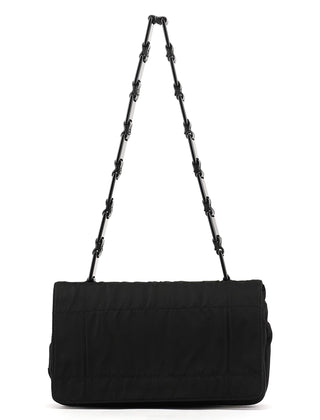 Prada 1998 Black Tessuto Plastic Chain Shoulder Bag