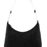 Prada 1998 Black Tessuto Plastic Hobo Shoulder Bag