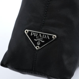 Prada 1998 Black Tessuto Plastic Hobo Shoulder Bag