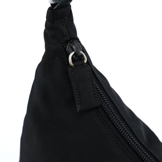 Prada 1998 Black Tessuto Plastic Hobo Shoulder Bag