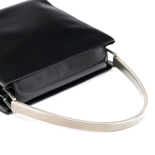 Prada 1998 Black Vitello Metallo Shoulder Bag