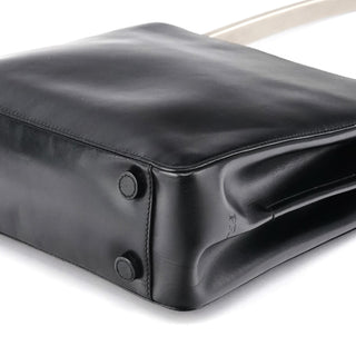 Prada 1998 Black Vitello Metallo Shoulder Bag