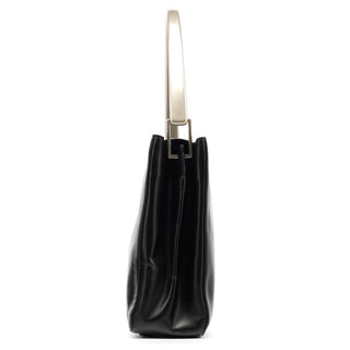 Prada 1998 Black Vitello Metallo Shoulder Bag