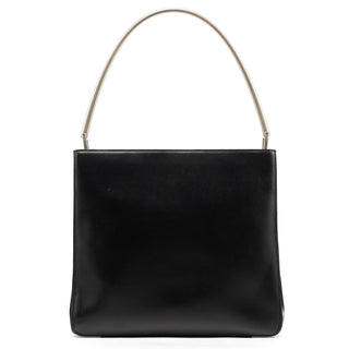 Prada 1998 Black Vitello Metallo Shoulder Bag