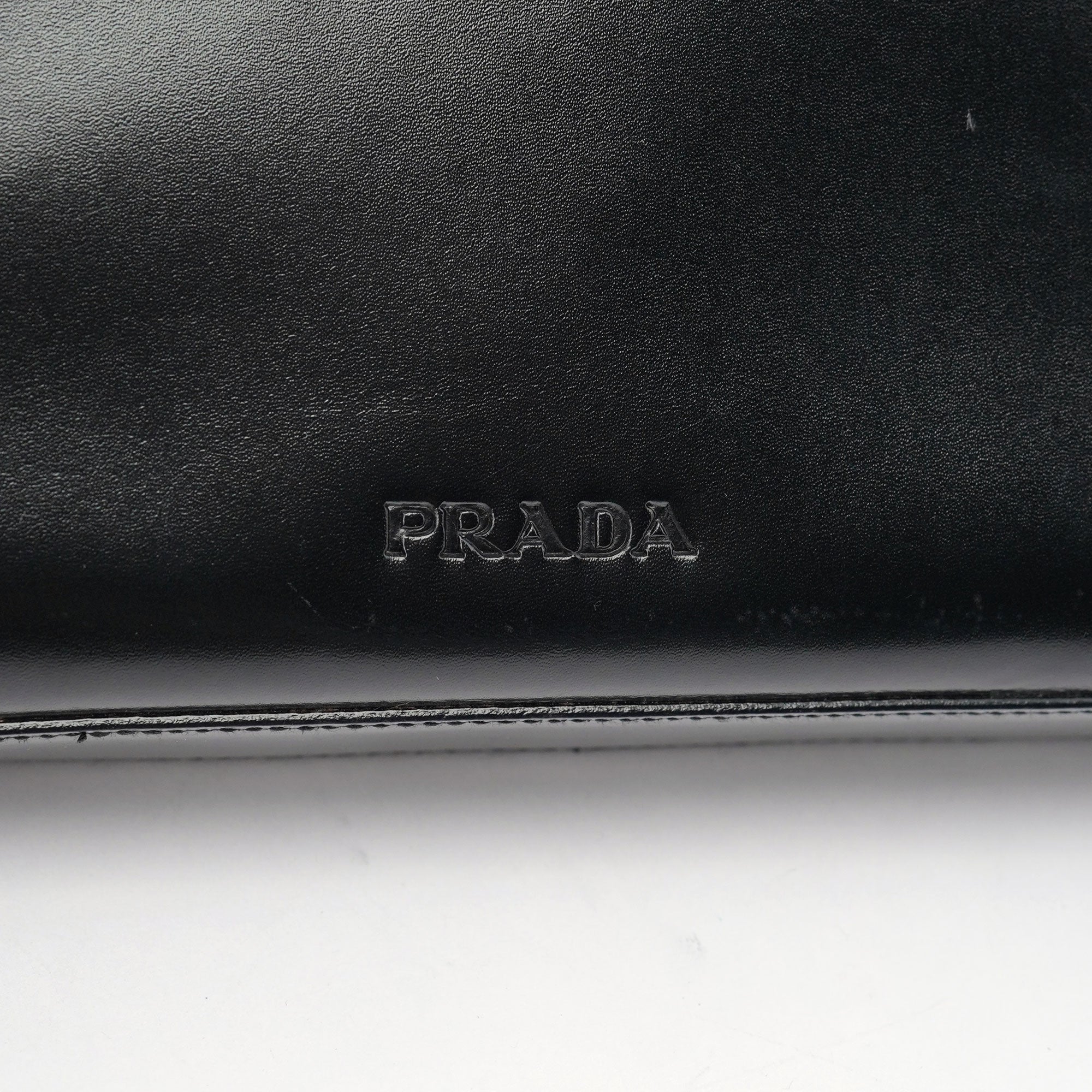 Prada 1998 Black Vitello Shoulder Bag