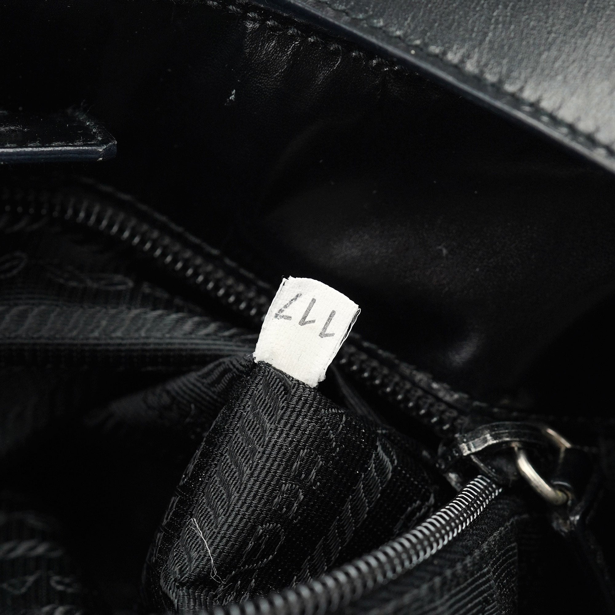 Prada 1998 Black Vitello Shoulder Bag