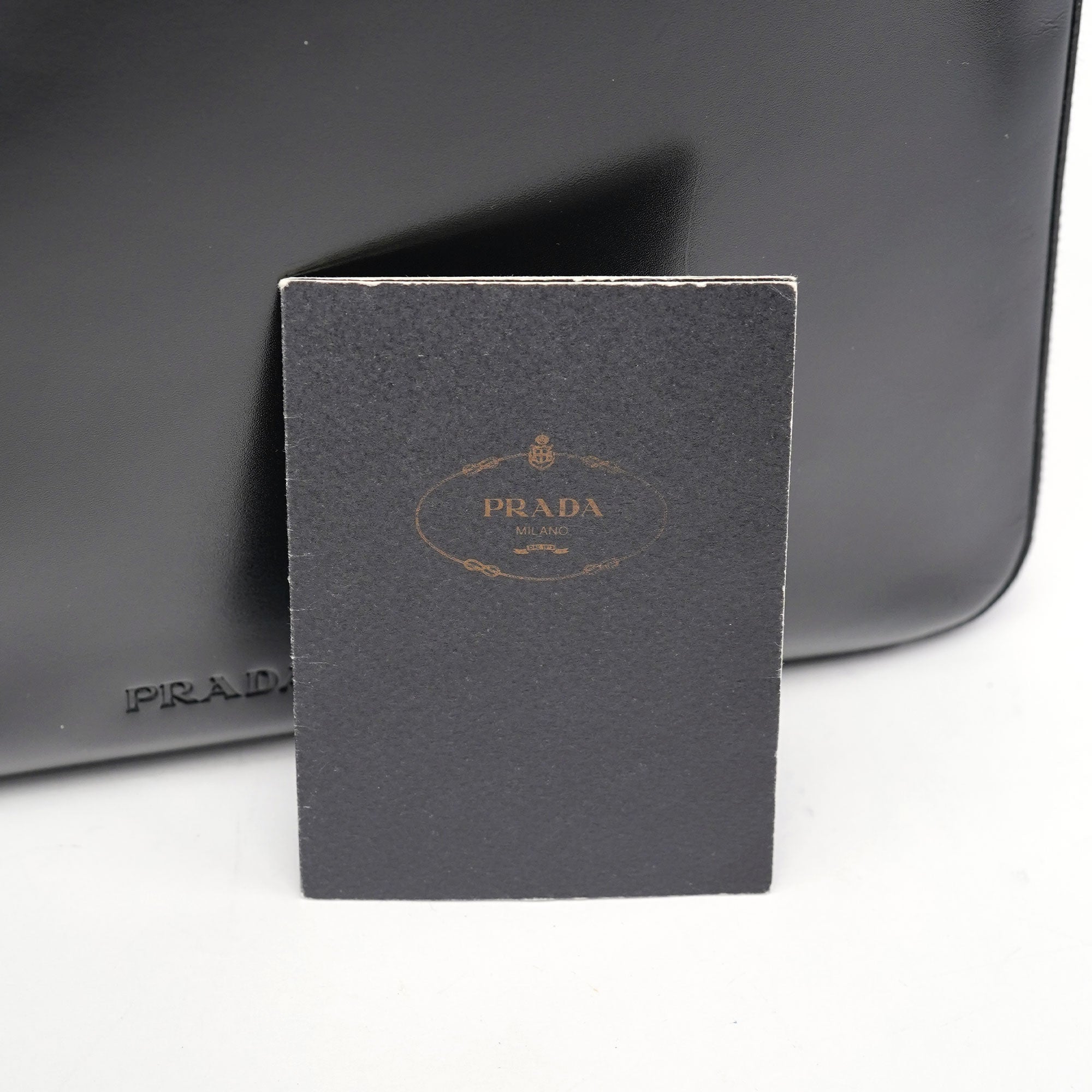 Prada 1998 Black Vitello Shoulder Bag