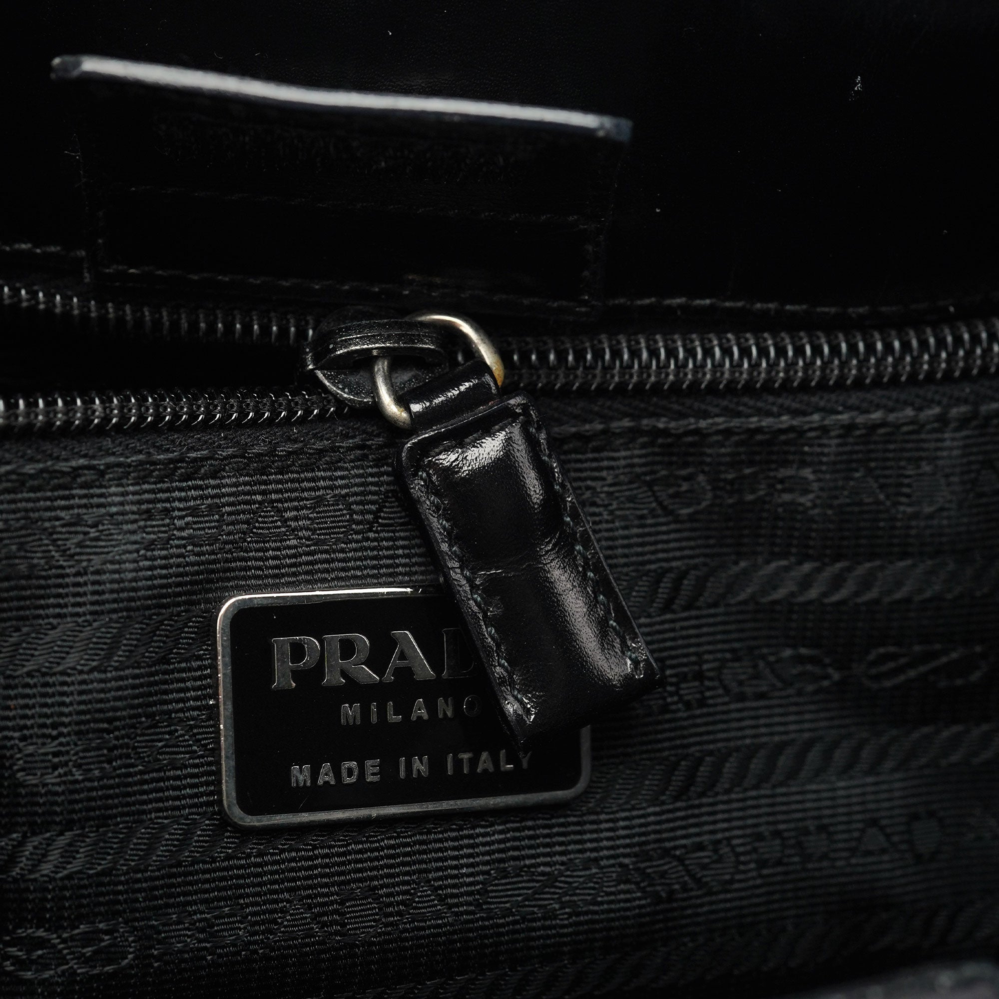 Prada 1998 Black Vitello Shoulder Bag