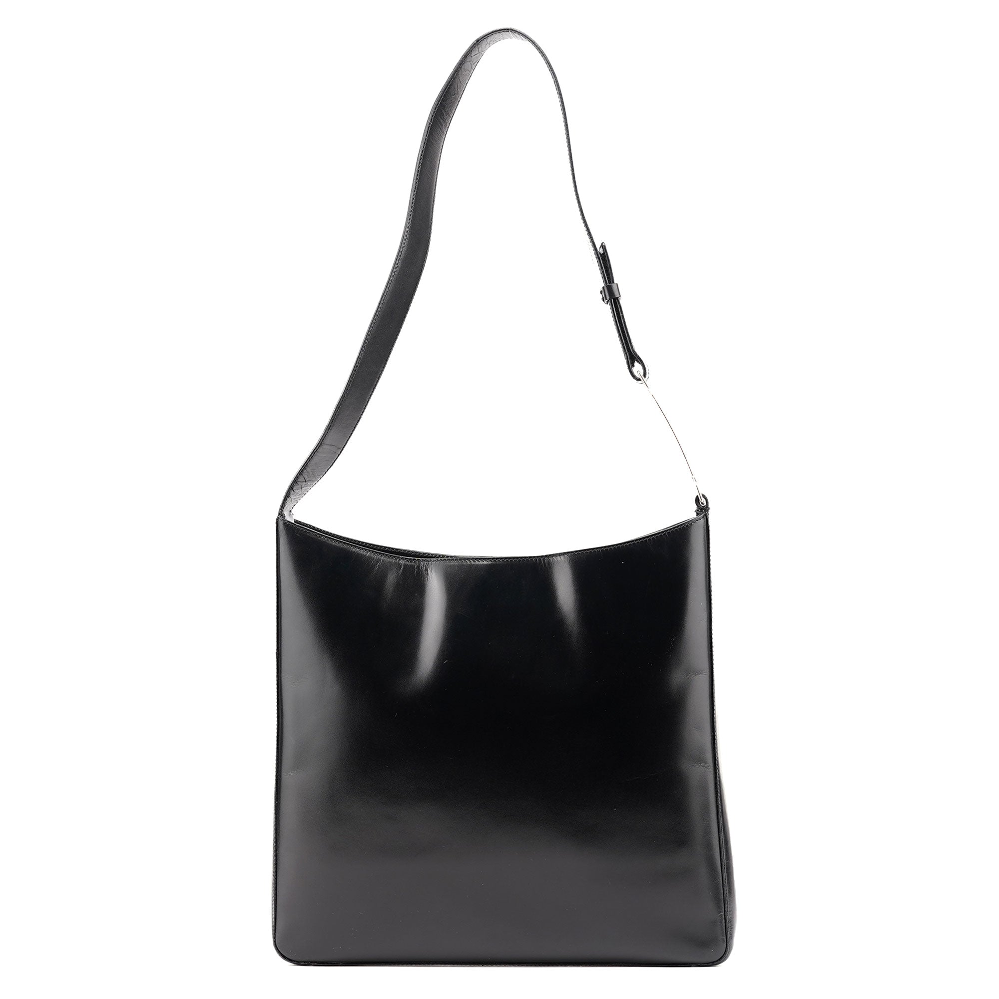 Prada 1998 Black Vitello Shoulder Bag