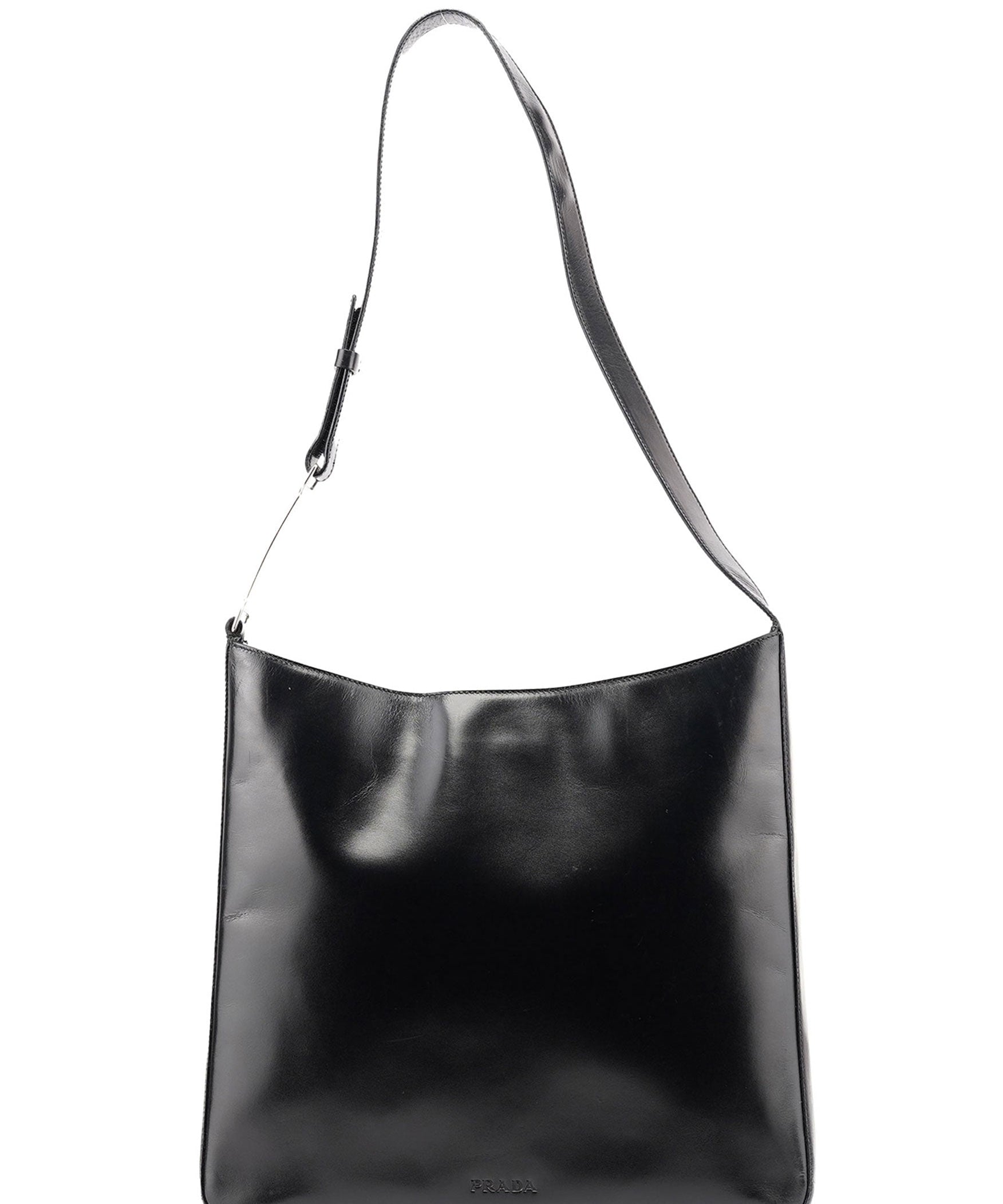 Prada 1998 Black Vitello Shoulder Bag